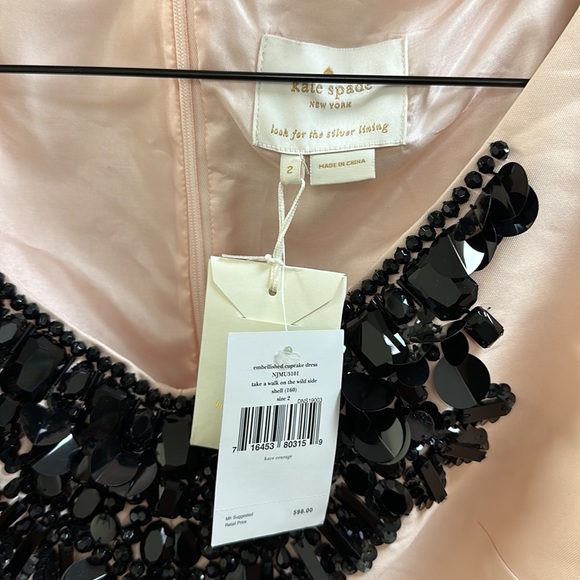 🔥🔥🔥NEW Kate Spade Embellished Cupcake V Neck Beads Dress - Picture 4 of 7